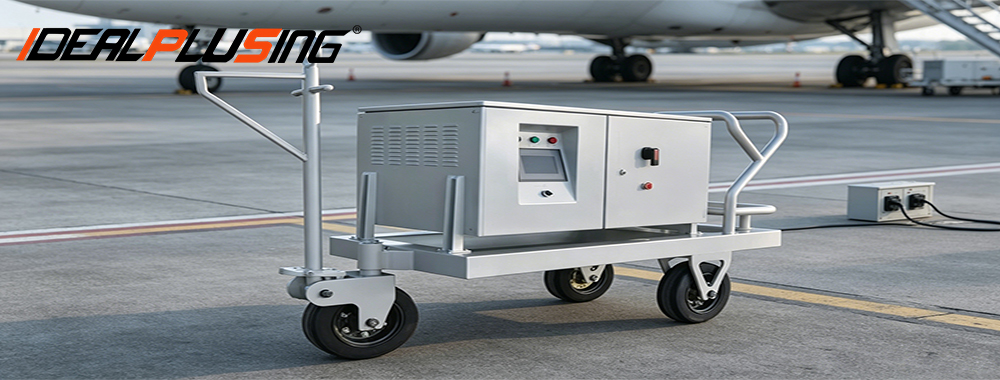 Mobile diesel GPU operating on airport apron service area.jpg